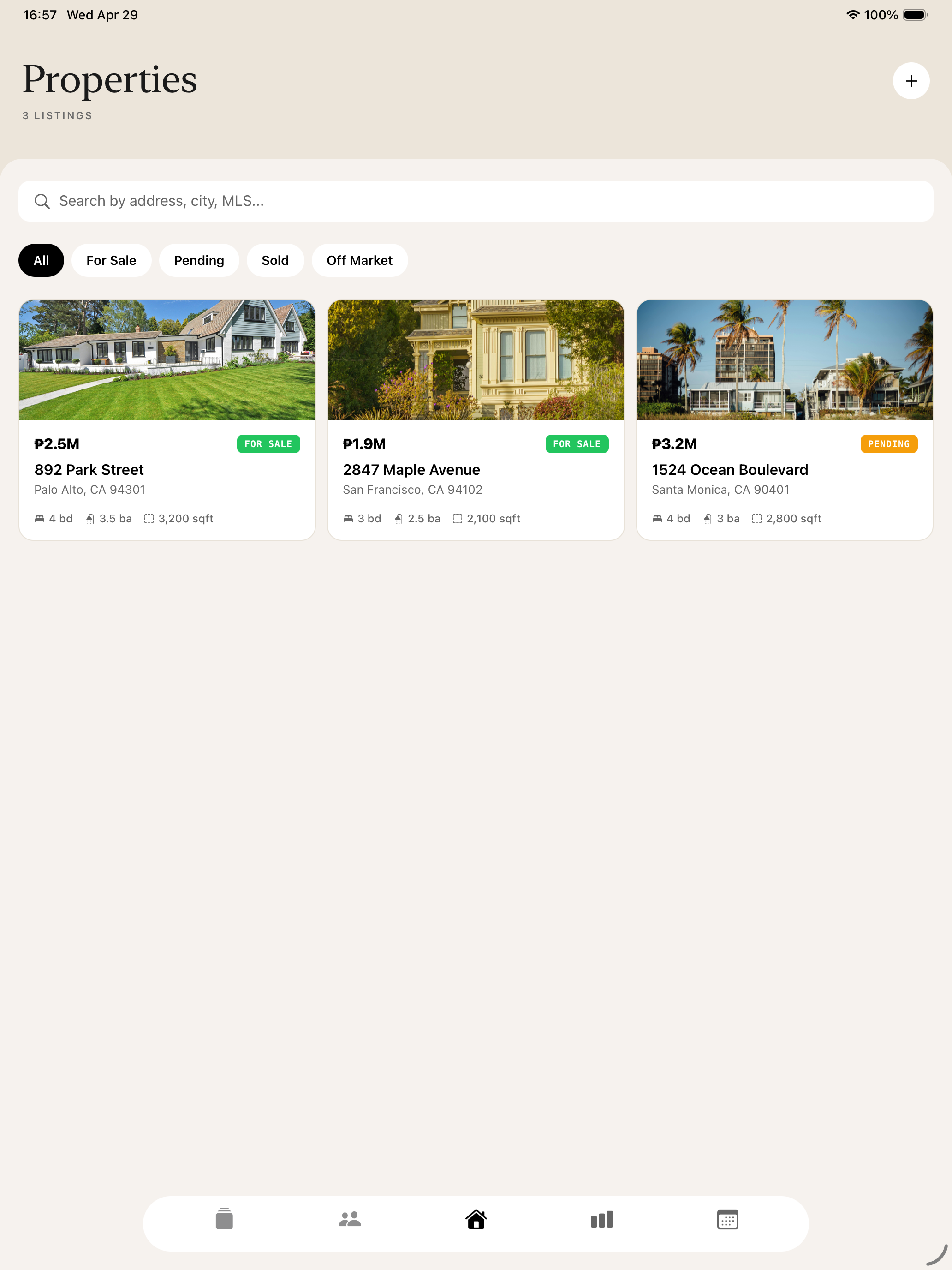 Properties on iPad